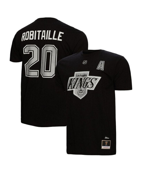 Men's Luc Robitaille Black Los Angeles Kings Name and Number T-shirt