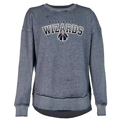 NBA Washington Wizards Women's Ombre Arch Print Burnout Crew Neck Fleece