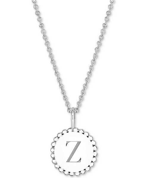 Sarah Chloe initial Medallion Pendant Necklace in Sterling Silver, 18"