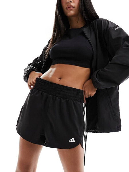 adidas Training Pacer shorts in black