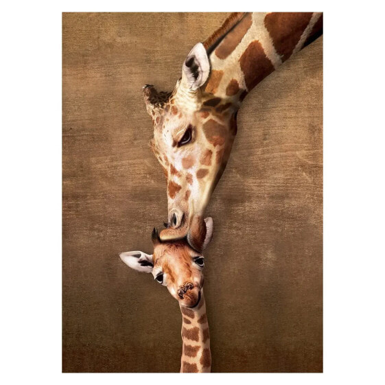 Пазл с изображением поцелуя жирафа-матери EUROGRAPHICS Puzzle XXL 500 элементов