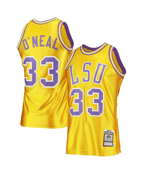 Men's Shaquille O'Neal Gold LSU Tigers 1990-91 Authentic Throwback College Jersey