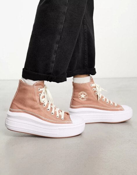 Converse – Chuck Taylor All Star Hi Move – Knöchelhohe Sneaker in neutralem Farbton