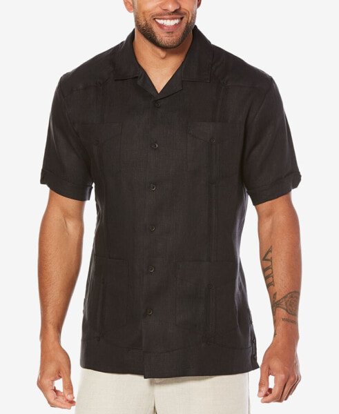 Men's 100% Linen Short Sleeve 4 Pocket Guayabera Shirt