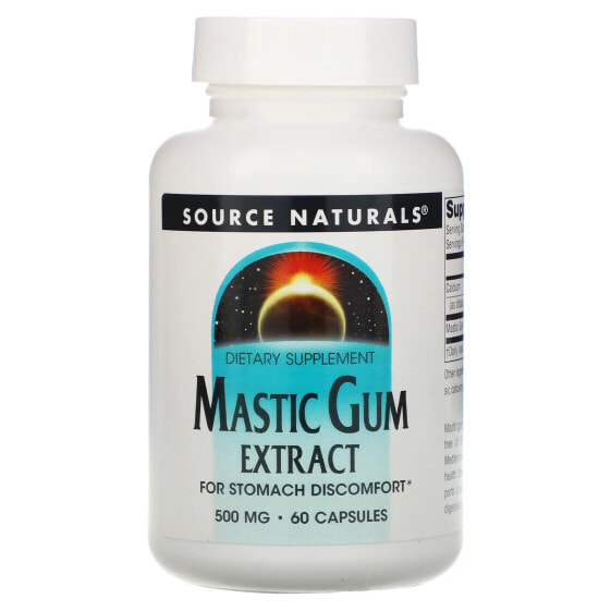 Mastic Gum, 500 mg, 60 Capsules (250 mg per Capsule)