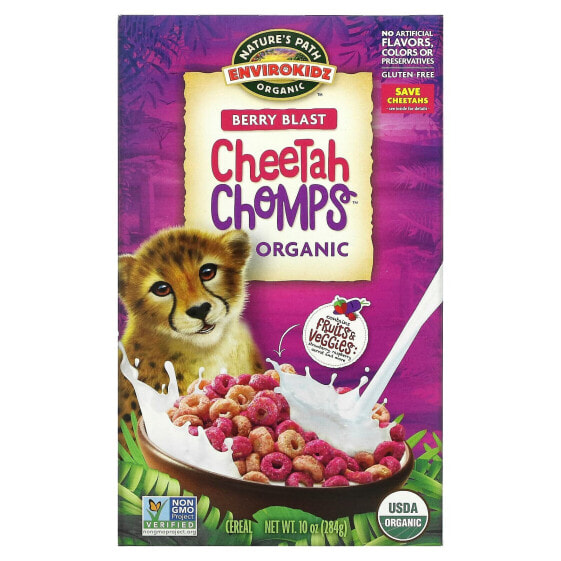 EnviroKidz, Organic Berry Blast Cheetah Chomps Cereal, 10 oz (284 g)