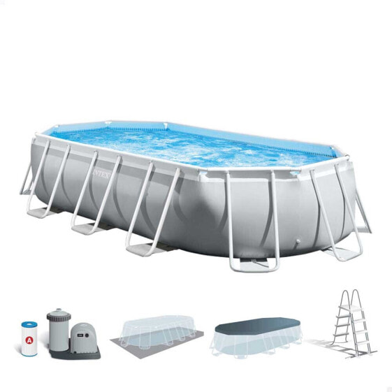 INTEX Prism 503x274x122 cm Oval Pool Steel Frame Above Ground