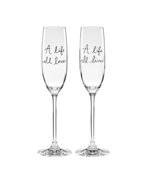 Charmed Life Toasting Flutes, 2 Piece