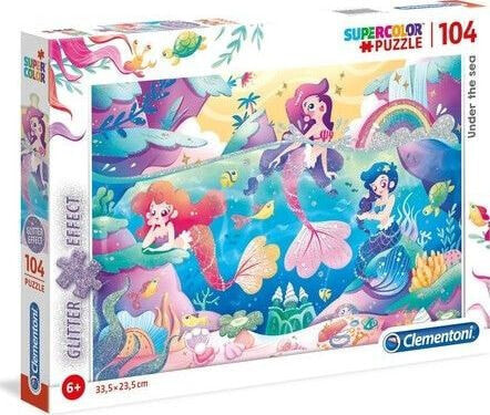 Clementoni Puzzle 104 elementy Under the Sea z brokatem