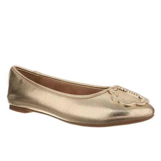 Sam & Libby Women's Gold Leaf Slip-On Casual Coco Luxe Ballet Flats Size US 8