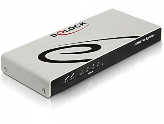 Delock HDMI 1.3 Splitter - HDMI - 4x HDMI - 19-pin HDMI 1.3b - Gray - 84 x 191 x 22 mm