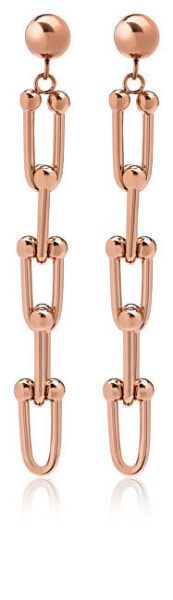 Modern bronze earrings made of steel VESE0585RG