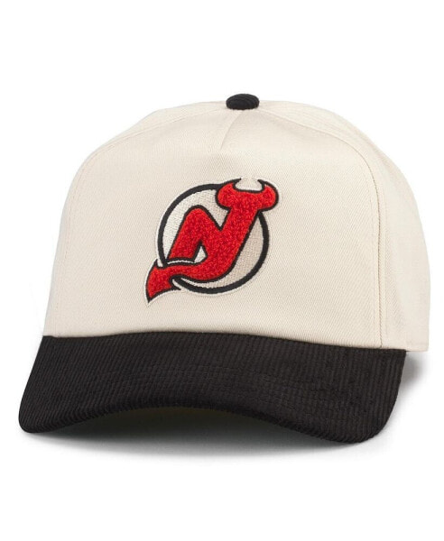 Men's White, Black New Jersey Devils Burnett Adjustable Hat