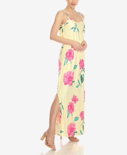 Women's Floral Strap Maxi Dress