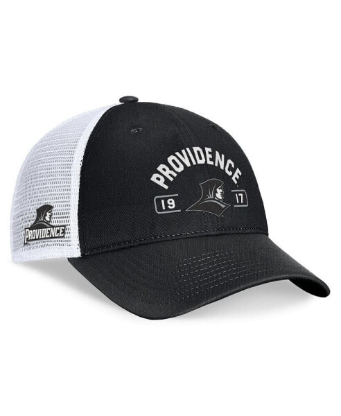 Men's Black/White Providence Friars Free Kick Trucker Adjustable Hat