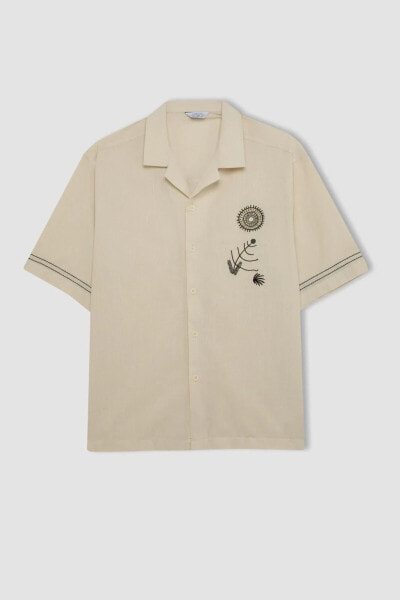 Рубашка с коротким рукавом Relax Fit от defacto C1679AX24SM
