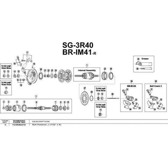 SHIMANO SG-3C40 8 Units