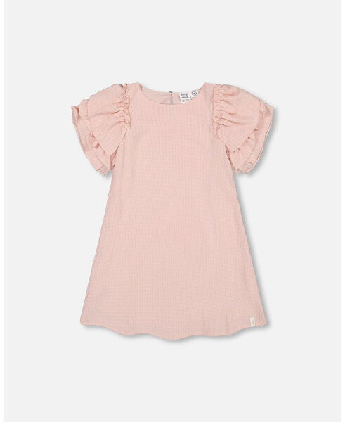 Girl Seersucker Dress Blush Pink - Child