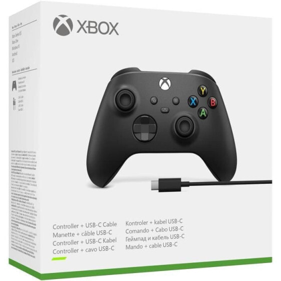 Microsoft Xbox Wireless Controller + USB-C Cable Геймпад ПК, Xbox One, Xbox One S, Xbox One X, Xbox Series S, Xbox Series X Аналоговый/цифровой Черный 1V8-00002
