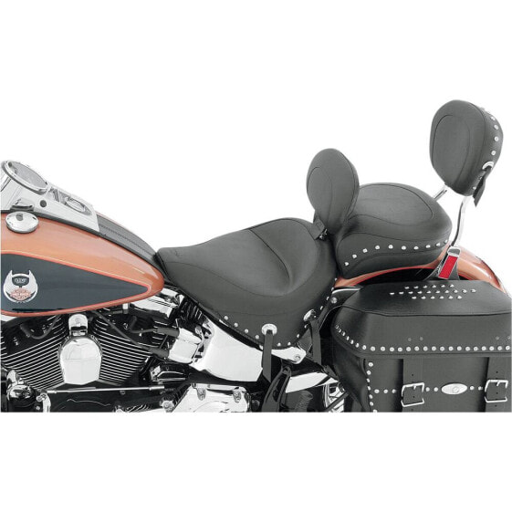 MUSTANG Wide Touring Solo Studded Conchos Harley Davidson Softail Seat