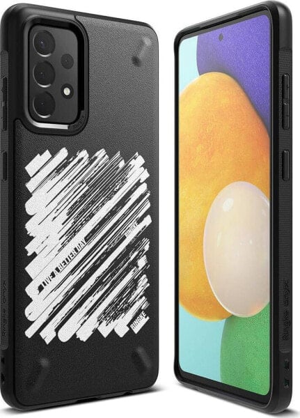 Ringke Ringke Onyx Design wytrzymałe etui pokrowiec Samsung Galaxy A72 4G czarny (Paint) (OXSG0047)