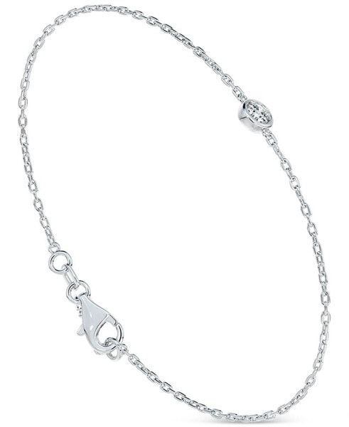Diamond Bezel Chain Bracelet (1/5 ct. t.w.) in 14k White or Yellow Gold
