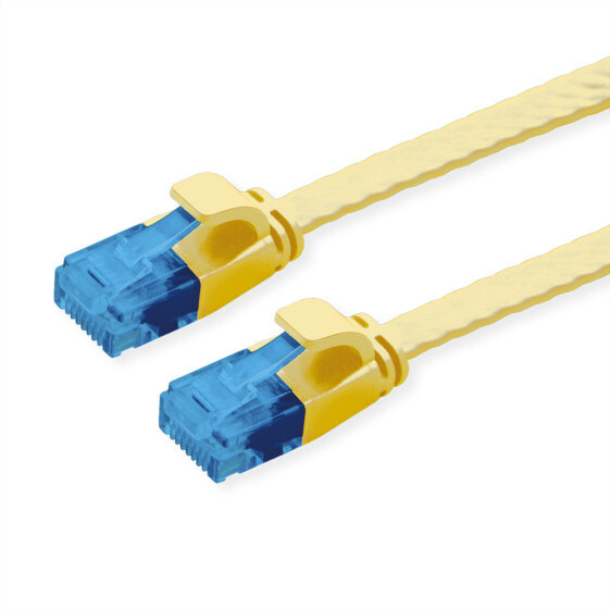 ROTRONIC-SECOMP UTP Patchkabel Kat6a/Kl.EA flach gelb 5m - Cable - Network