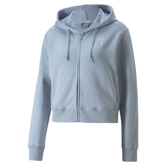 Puma Her Full Zip Hoodie Womens Blue Casual Outerwear 84983279