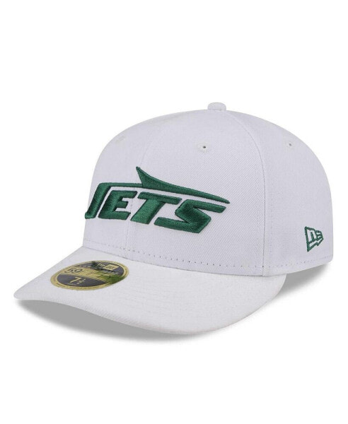 Men's White New York Jets Wordmark Omaha Low Profile 59FIFTY Fitted Hat