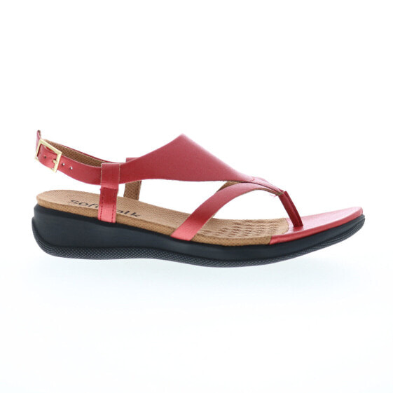 Softwalk Temara S2008-600 Womens Red Synthetic Thong Sandals Shoes