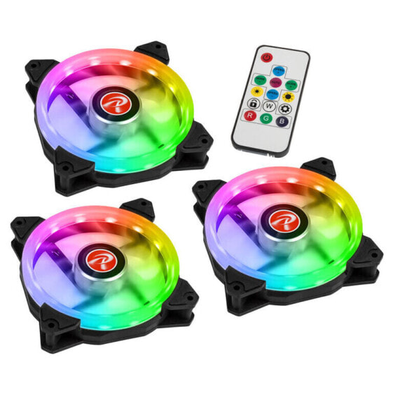 Raijintek Iris 12 Rainbow A-RGB LED-Lüfter, 3er Set inkl. Controller - 120mm