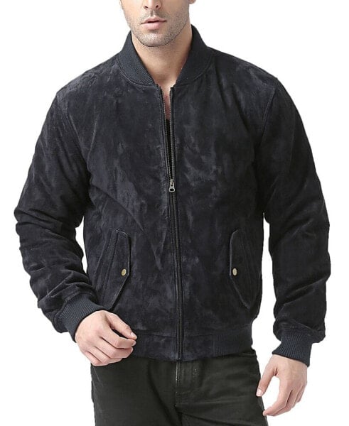 Men Urban Leather Bomber Jacket