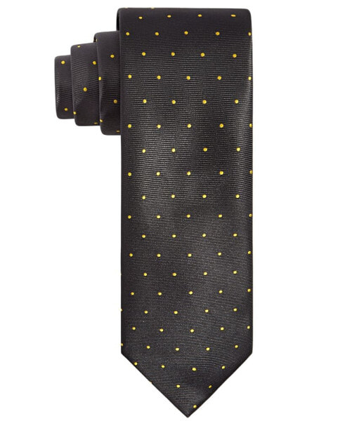 Men's Black & Gold Dot Tie