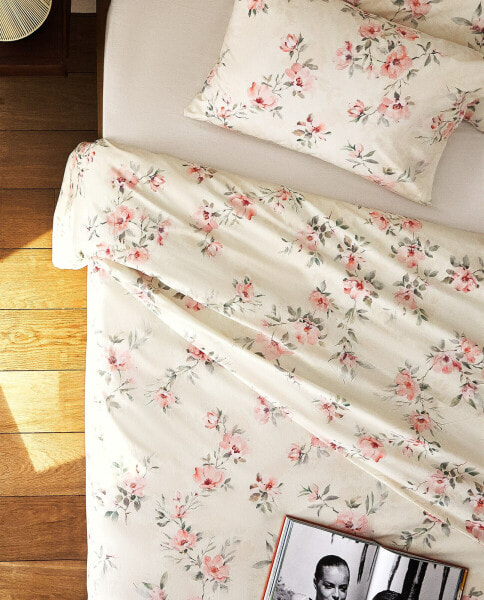 Floral print duvet cover