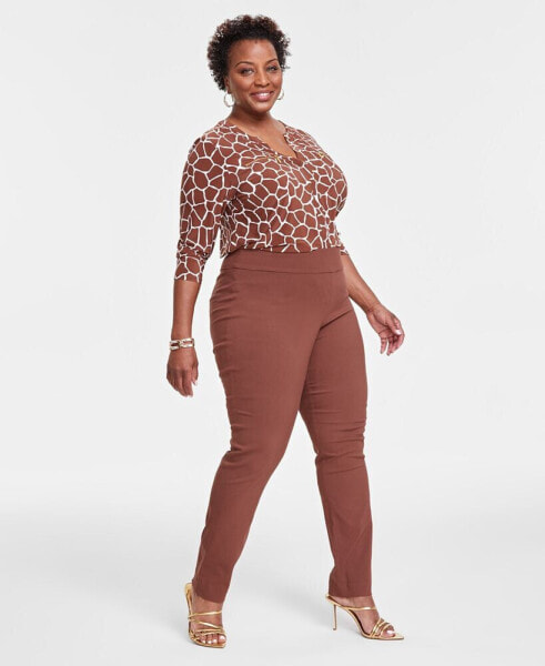 Plus Size Bengaline Skinny Pants, Created for Macy's