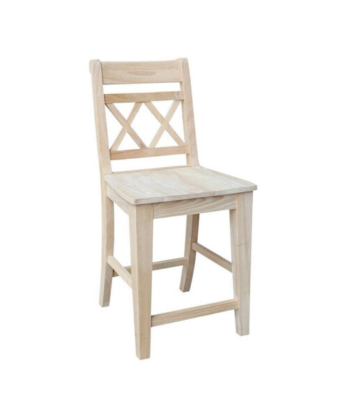 Canyon Collection Counter Height Double X-Back Stool