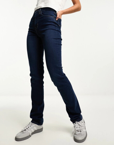 Levi's 724 high rise straight leg jeans in indigo blue