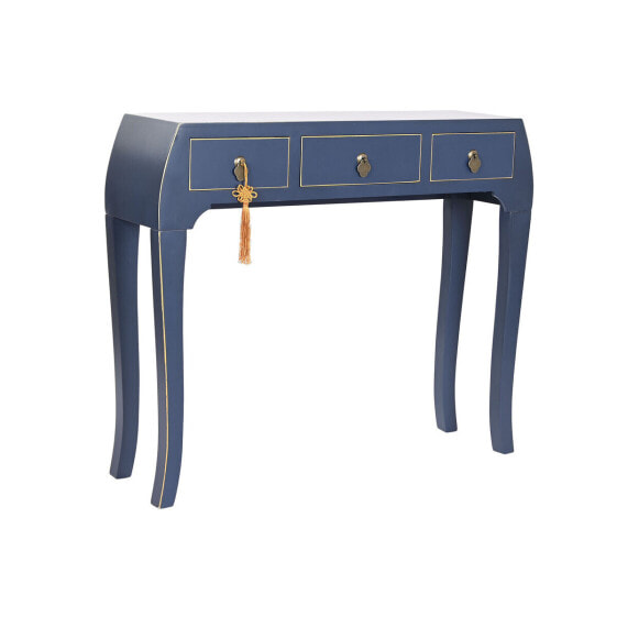 Журнальный столик DKD Home Decor Синий Позолоченный Ель Деревянный MDF 96 х 26 х 80 см