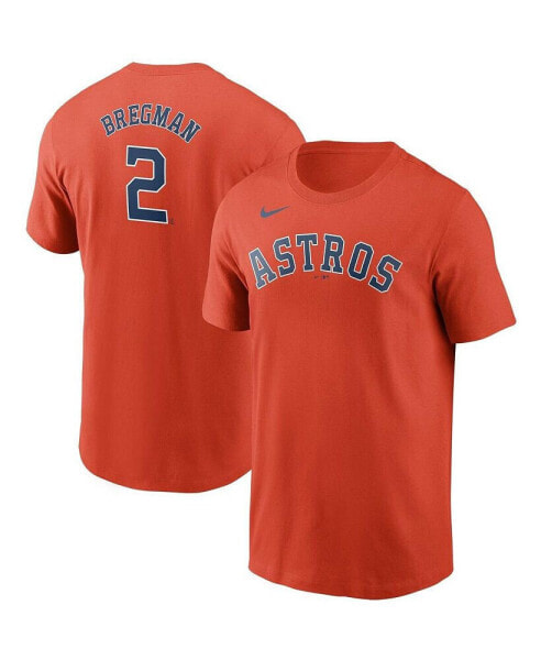 Футболка игровая Nike Alex Bregman Houston Astros имя и номер для мужчин