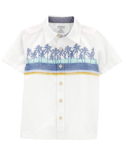 Baby Tropical Print Button-Front Shirt 18M