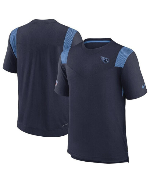 Men's Navy Tennessee Titans Sideline Tonal Logo Performance Player T-shirt