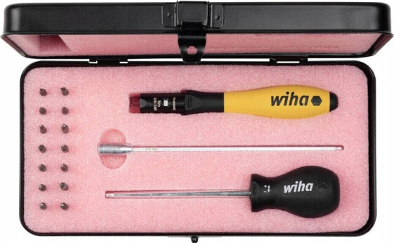 Wiha Wiha torque screwdriver set TorqueVario-S Micro ESD (black/yellow, 18 pieces, 0.1 - 0.6Nm)