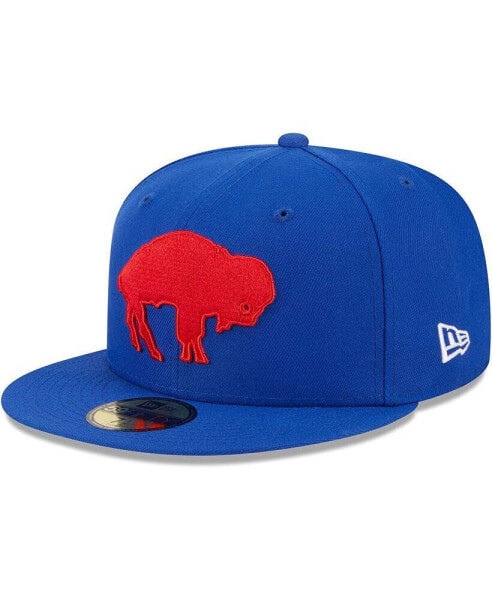 Men's Royal Buffalo Bills Throwback Main 59FIFTY Fitted Hat