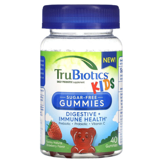 Kids, Daily Probiotic Supplement, Yummy Natural Strawberry, 40 Gummies