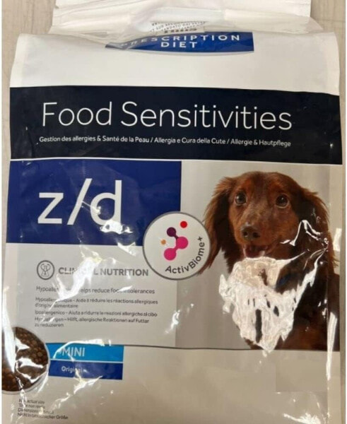 Hill's Prescription Diet Canine z/d Mini Hypoallergenic Dietary Dry Dog Food, 6 kg, for Small Dogs with Food Tolerances and Allergies