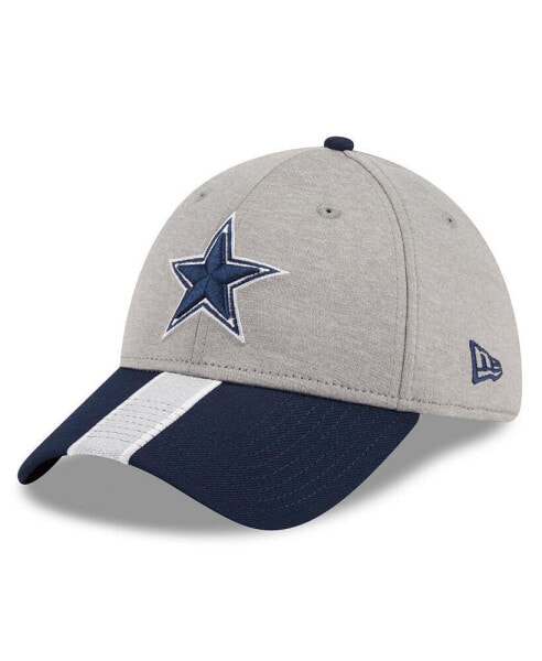 Men's Heather Silver Dallas Cowboys Stripe 39THIRTY Flex Hat