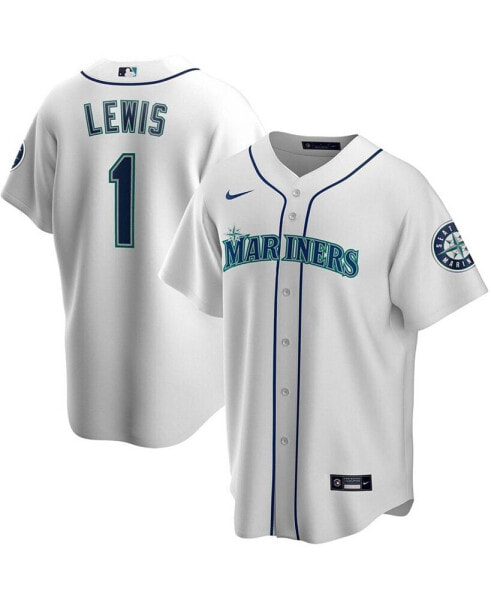 Men's Kyle Lewis White Seattle Mariners Replica Player Name Jersey