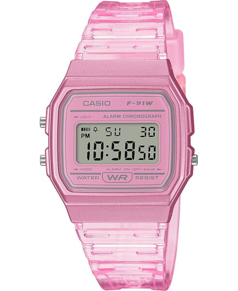 Unisex Digital Pink Jelly Strap Watch 35.2mm