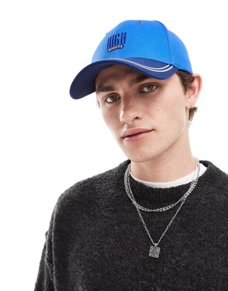 ASOS DESIGN baseball cap with embroidery in blue