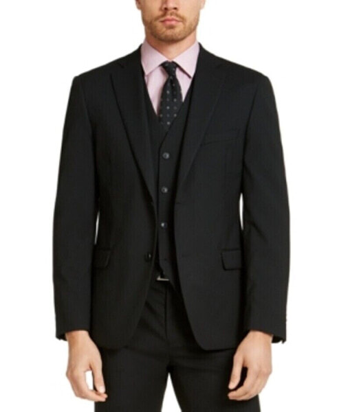 Alfani Men's Slim Fit Stretch Solid Suit Jacket Black 44R